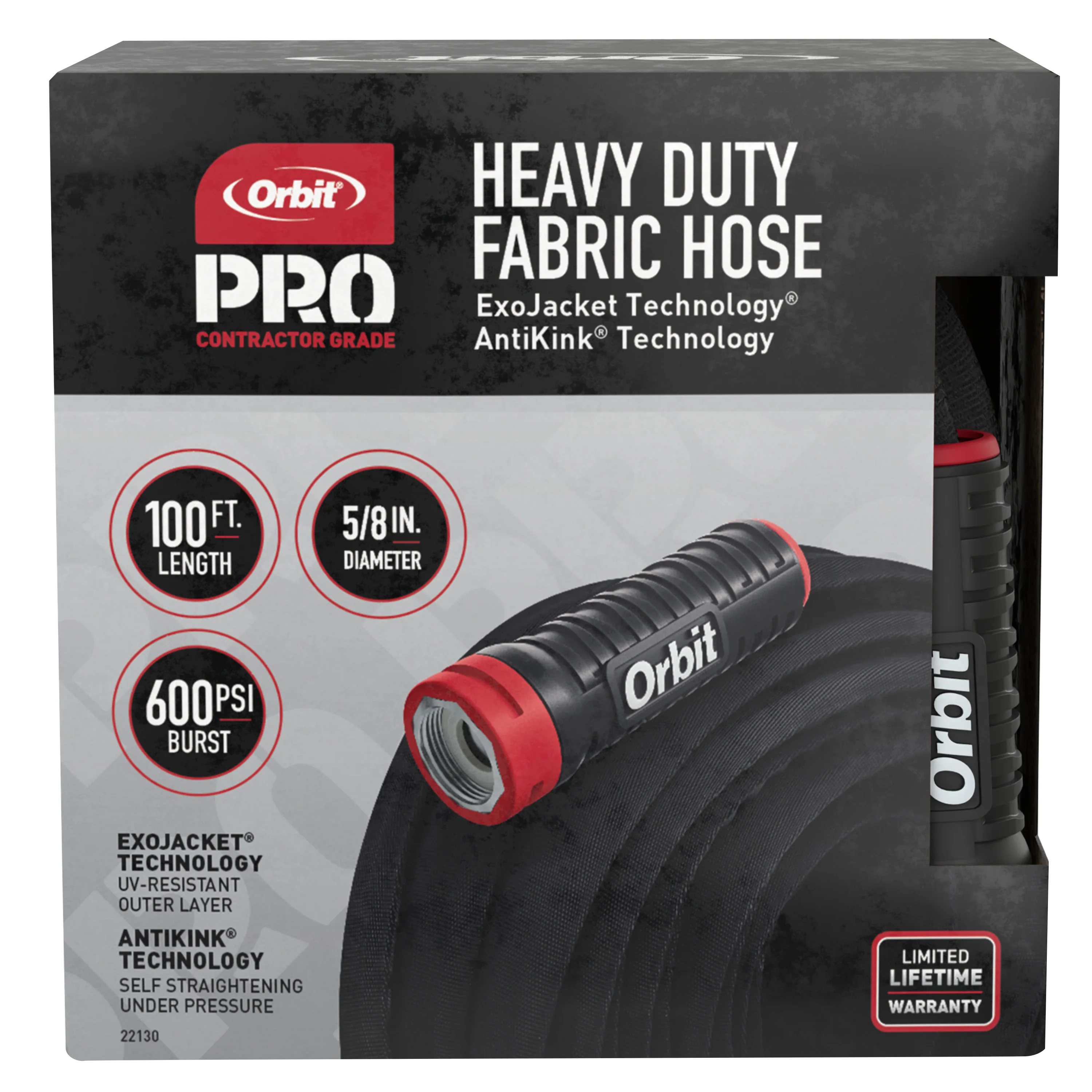 100 ft X 5/8" Heavy Duty Fabric Hose; Pro 22130 - Image 4