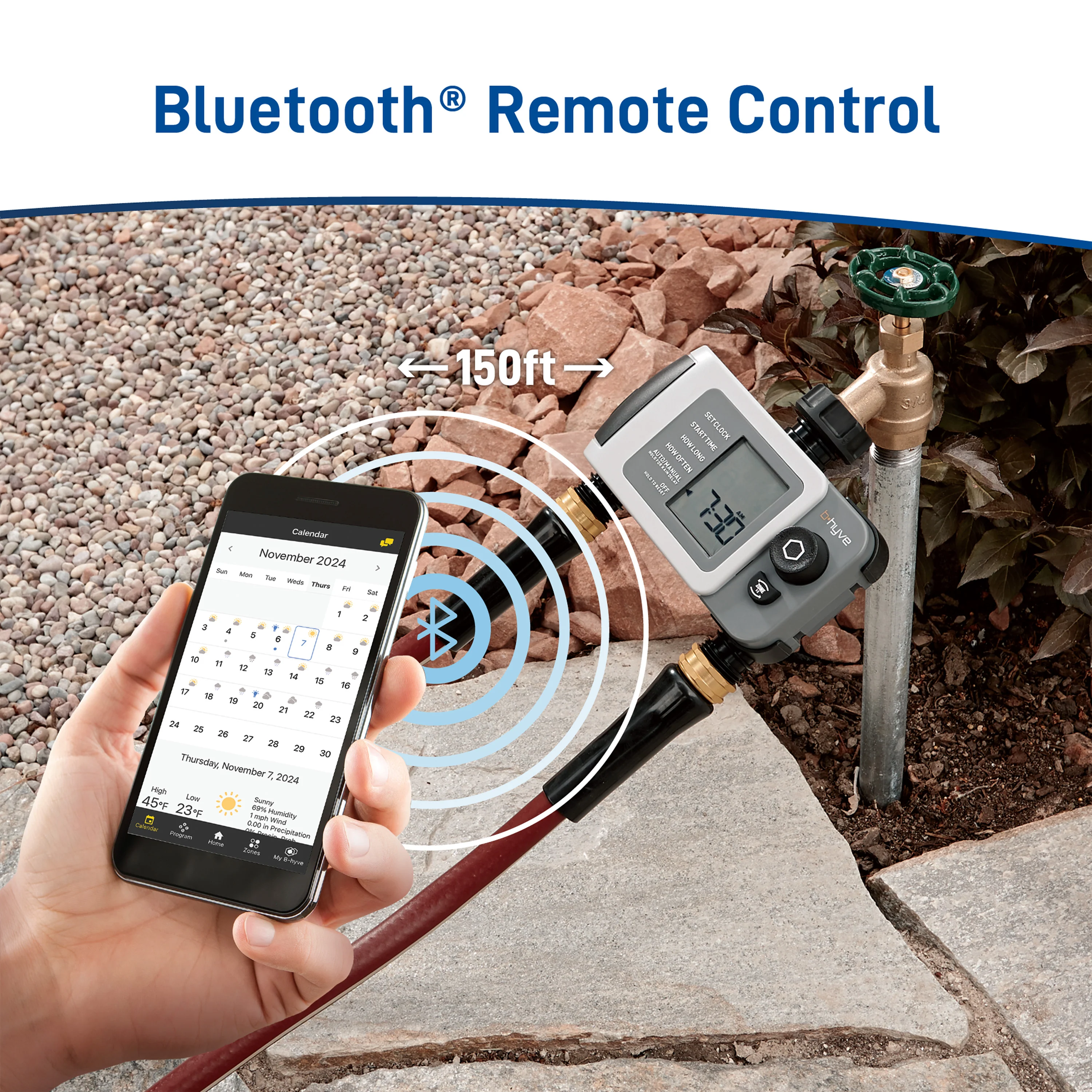 B-hyve XD Bluetooth 2-Outlet Hose Faucet Timer | 24632 - Image 3