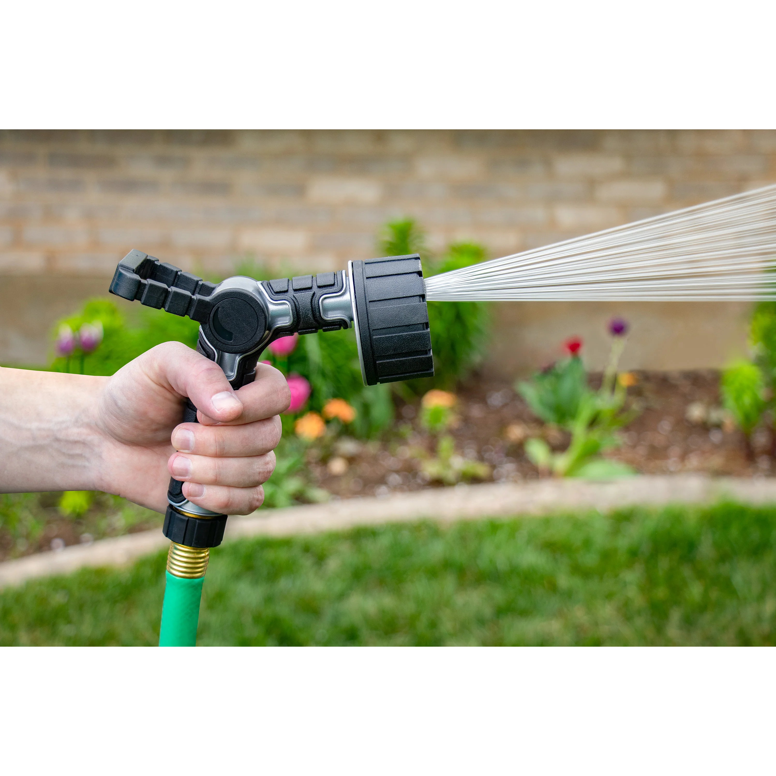 6-Pattern Oversize Multi Pattern Nozzle with Firehose Handle and Integrated Swivel 26658 - Image 3
