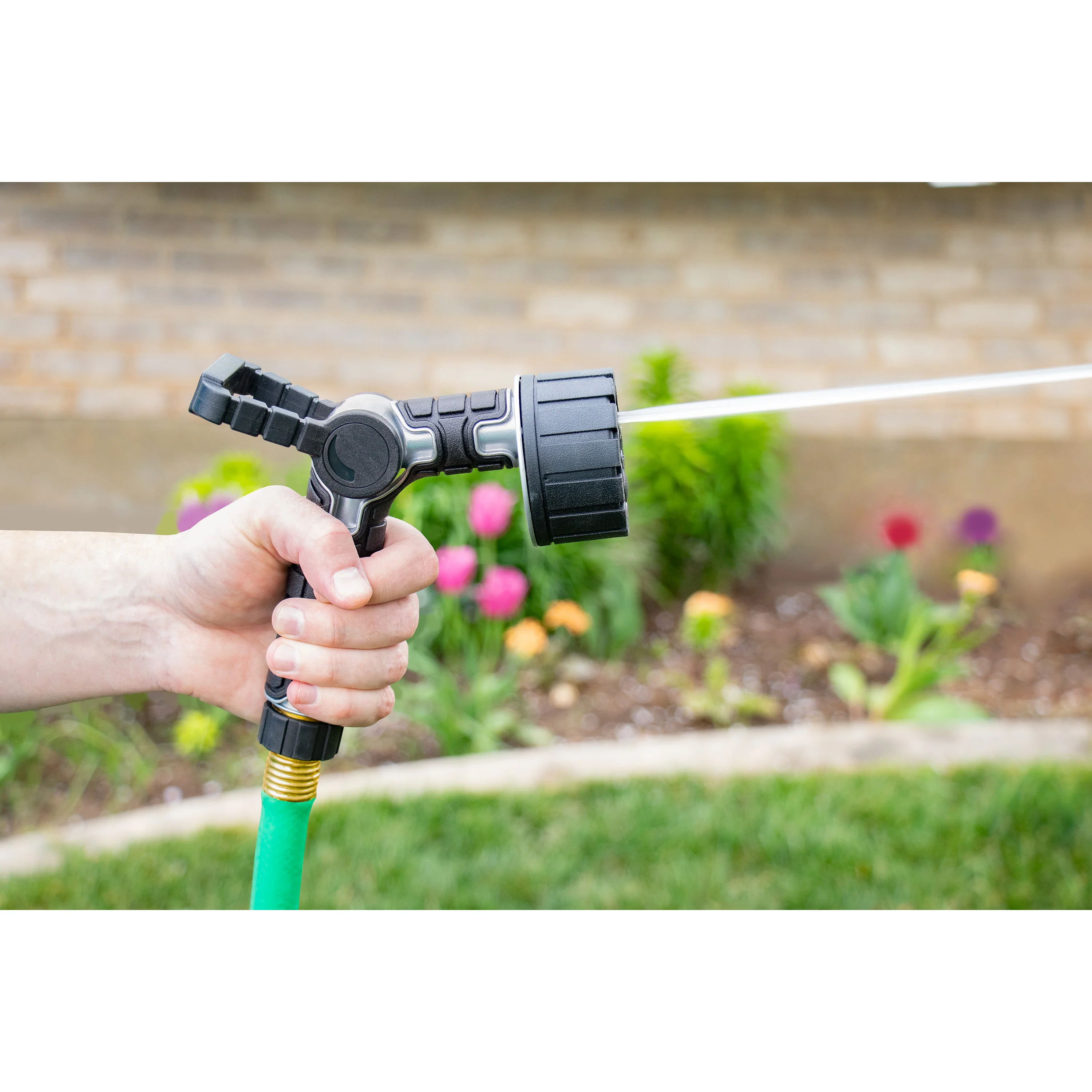 6-Pattern Oversize Multi Pattern Nozzle with Firehose Handle and Integrated Swivel 26658 - Image 7