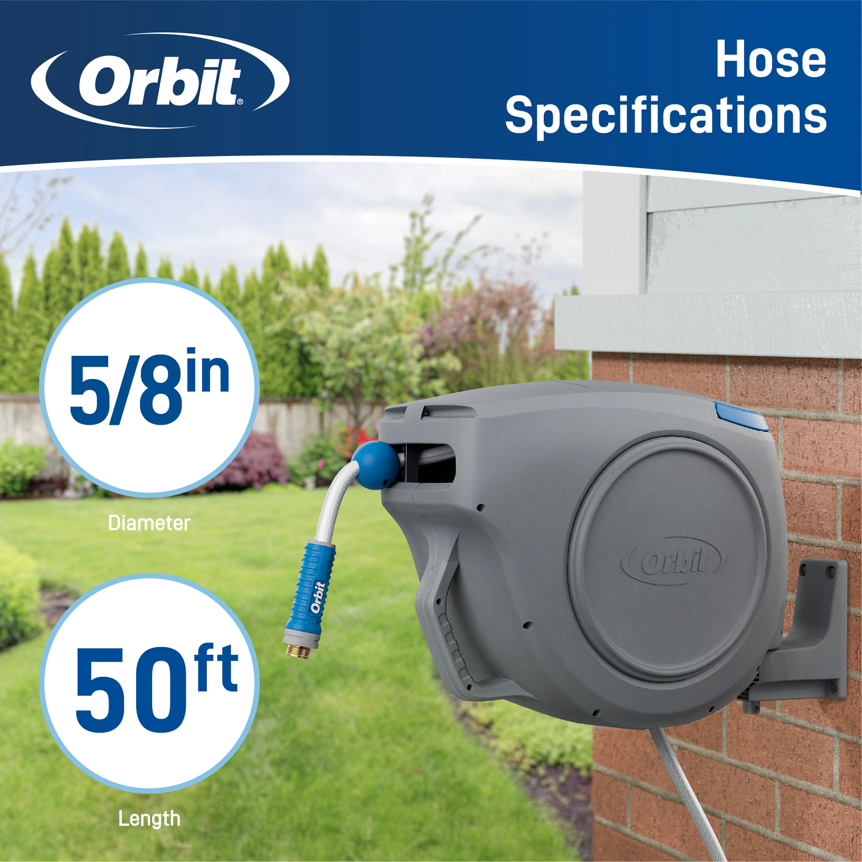 Orbit 50'x5/8" AUTO Retract Hose Reel 28229 - Image 3