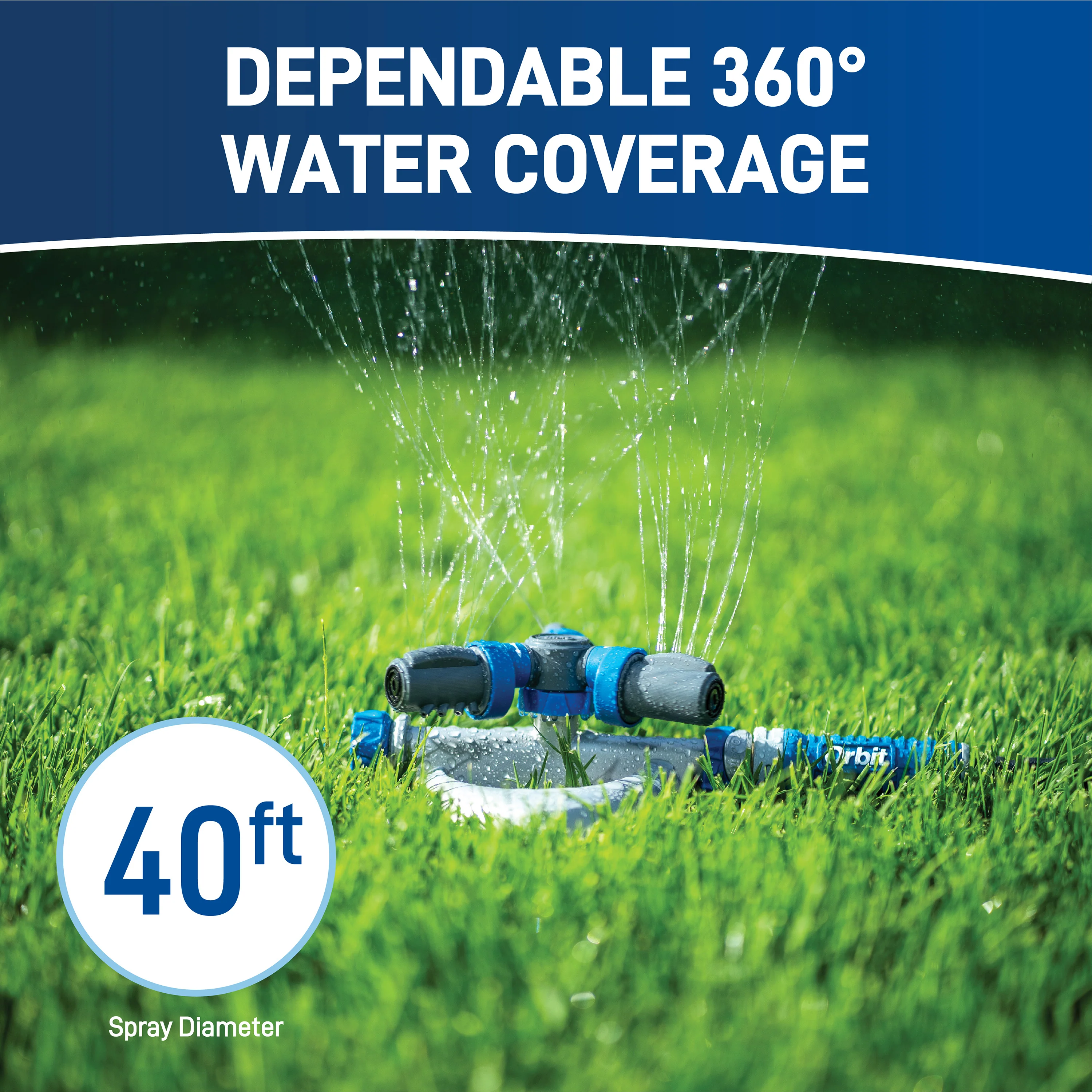 Orbit Elevated 3-Arm Rotating Sprinkler on Base 28253 - Image 5