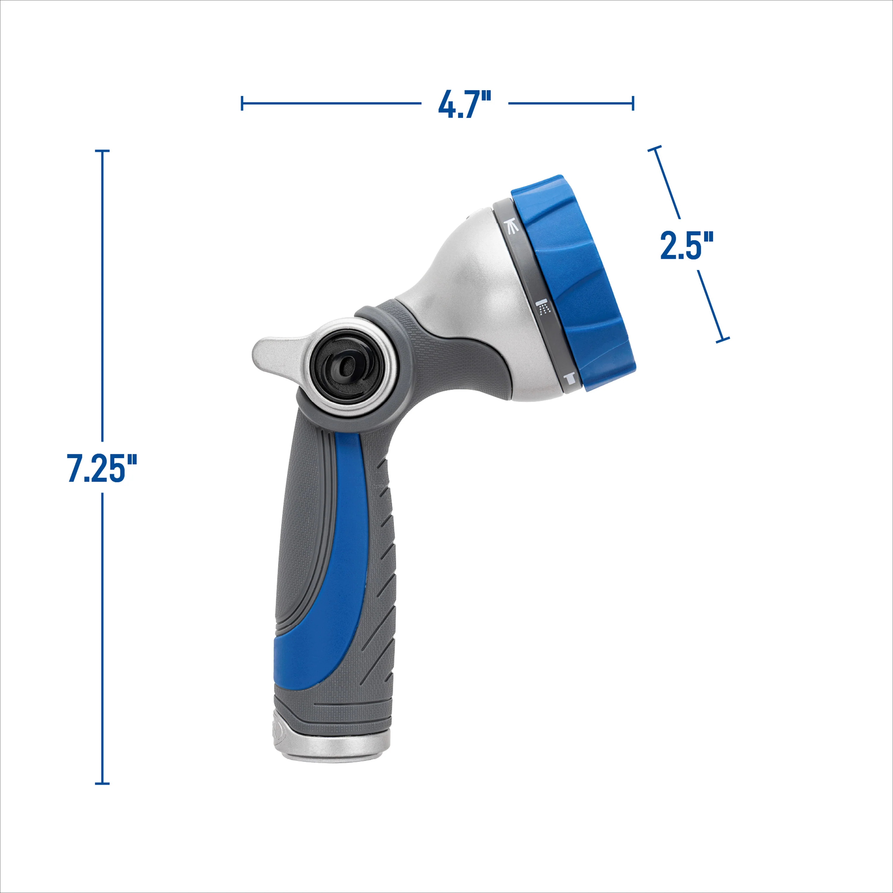 Orbit Elevated 7-Pattern Metal Thumb Control Nozzle 28272 - Image 3