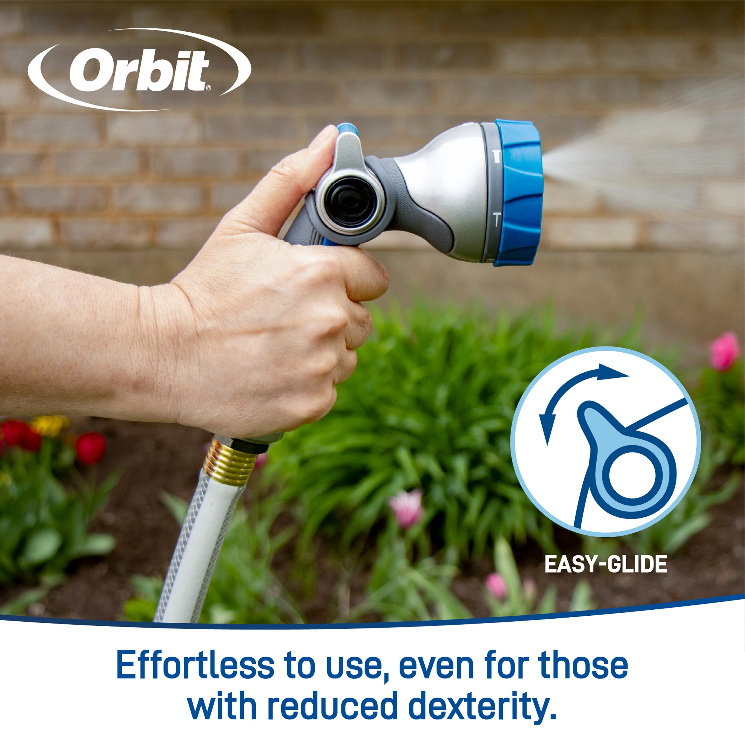 Orbit Elevated 7-Pattern Metal Thumb Control Nozzle 28272 - Image 7