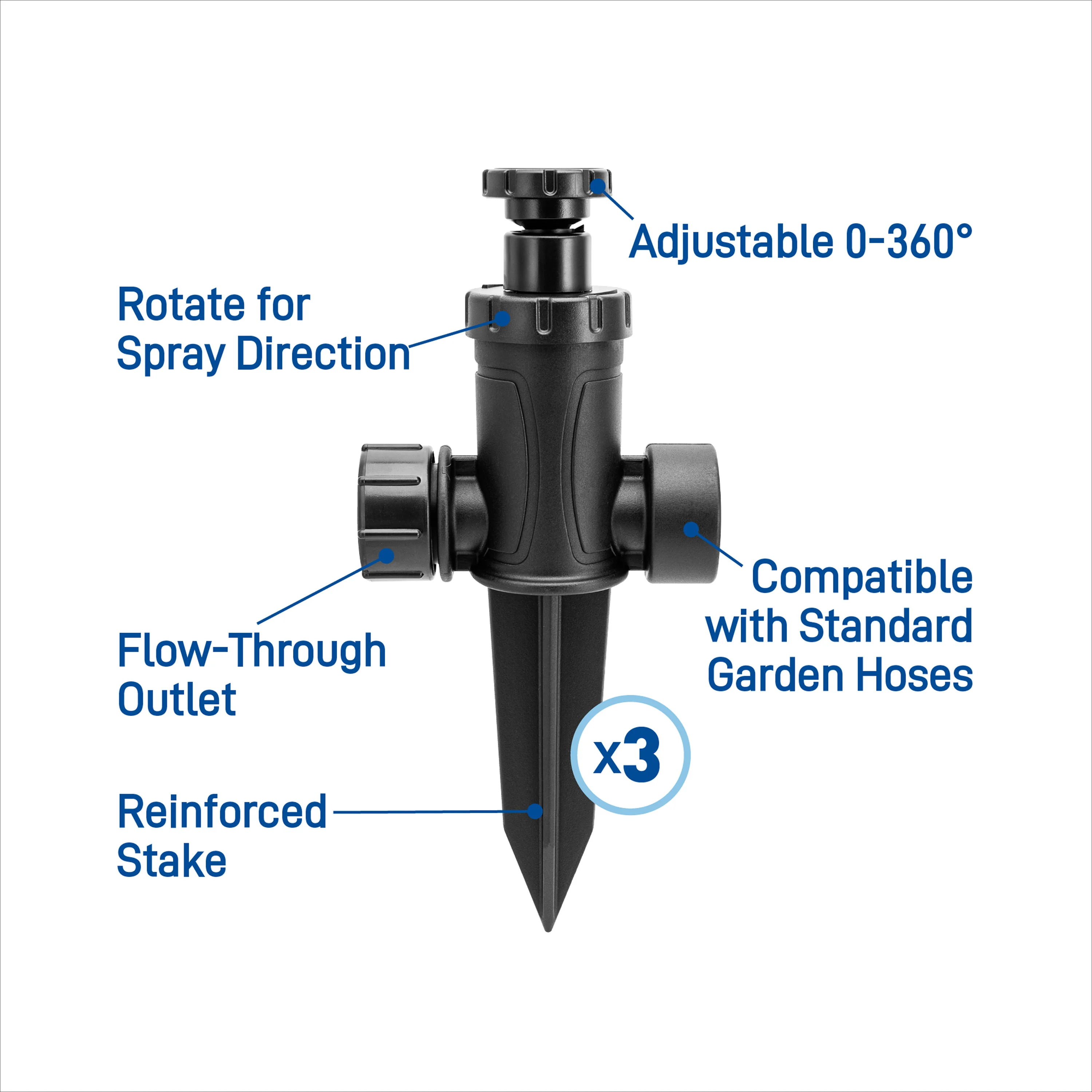 Adjustable Pattern Spot Sprinkler on Spike Kit 29808 - Image 2