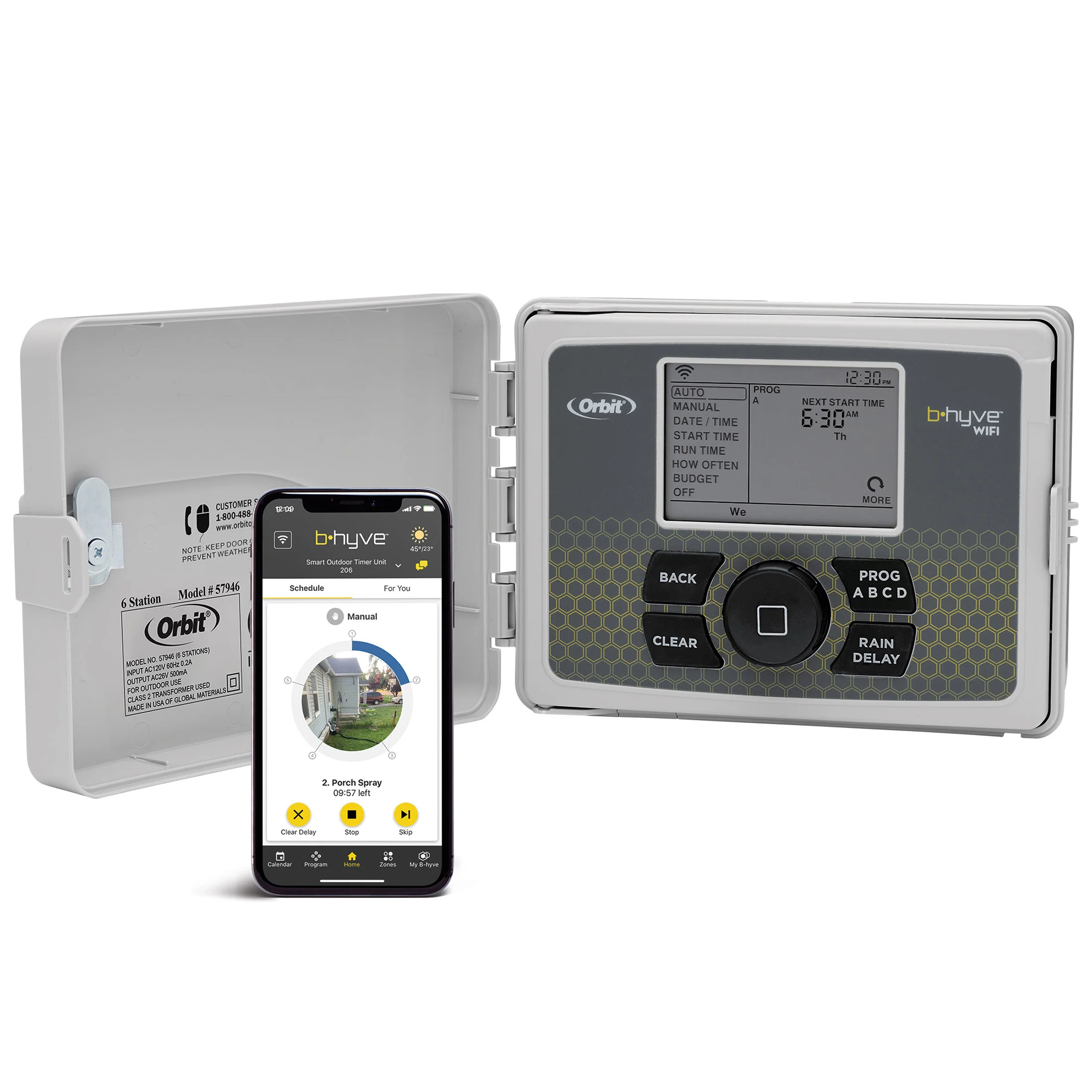 B-hyve Smart 6-Zone Indoor/Outdoor Sprinkler Controller Wi-Fi & Bluetooth | 57946 - Image 5