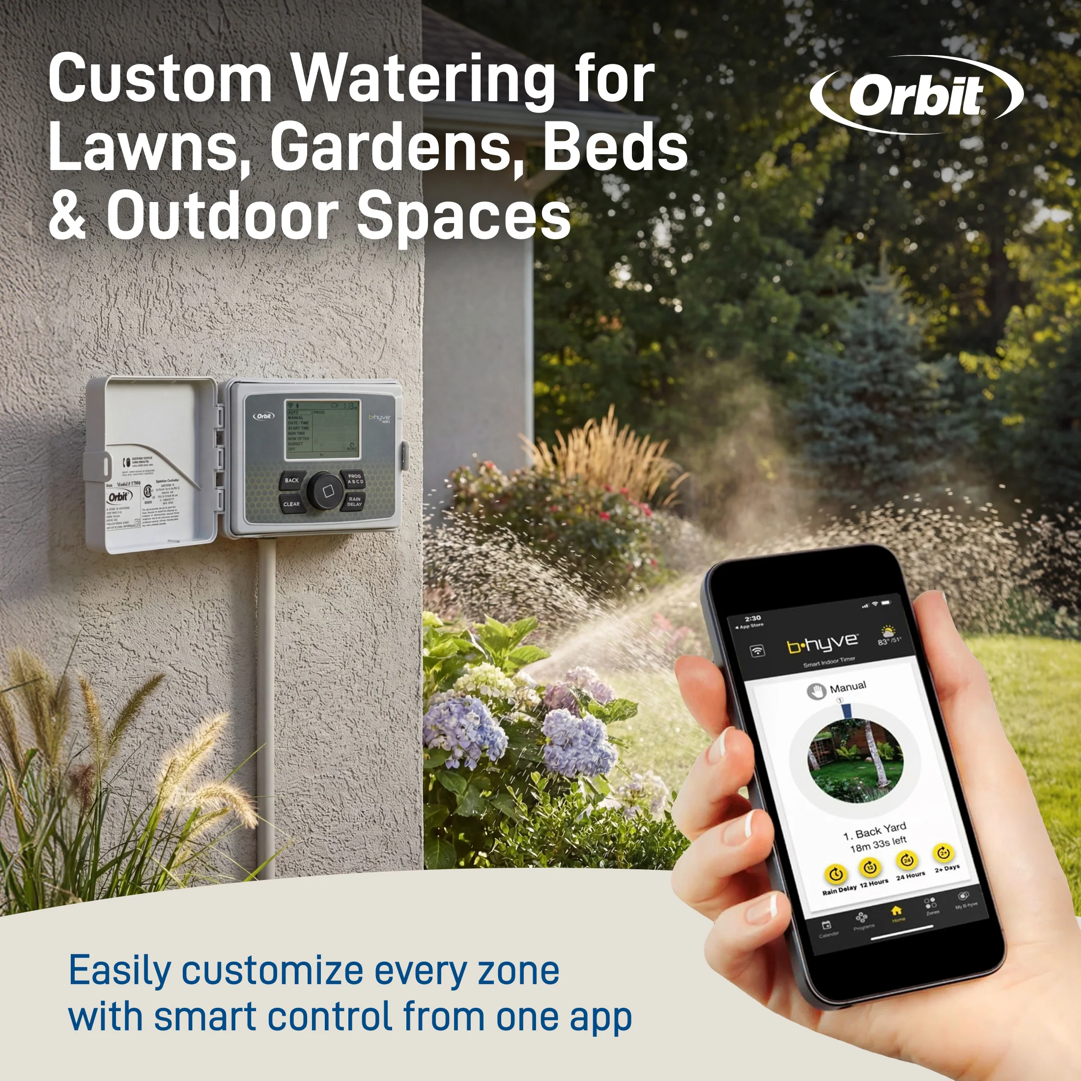 B-hyve Smart 6-Zone Indoor/Outdoor Sprinkler Controller Wi-Fi & Bluetooth | 57946 - Image 7