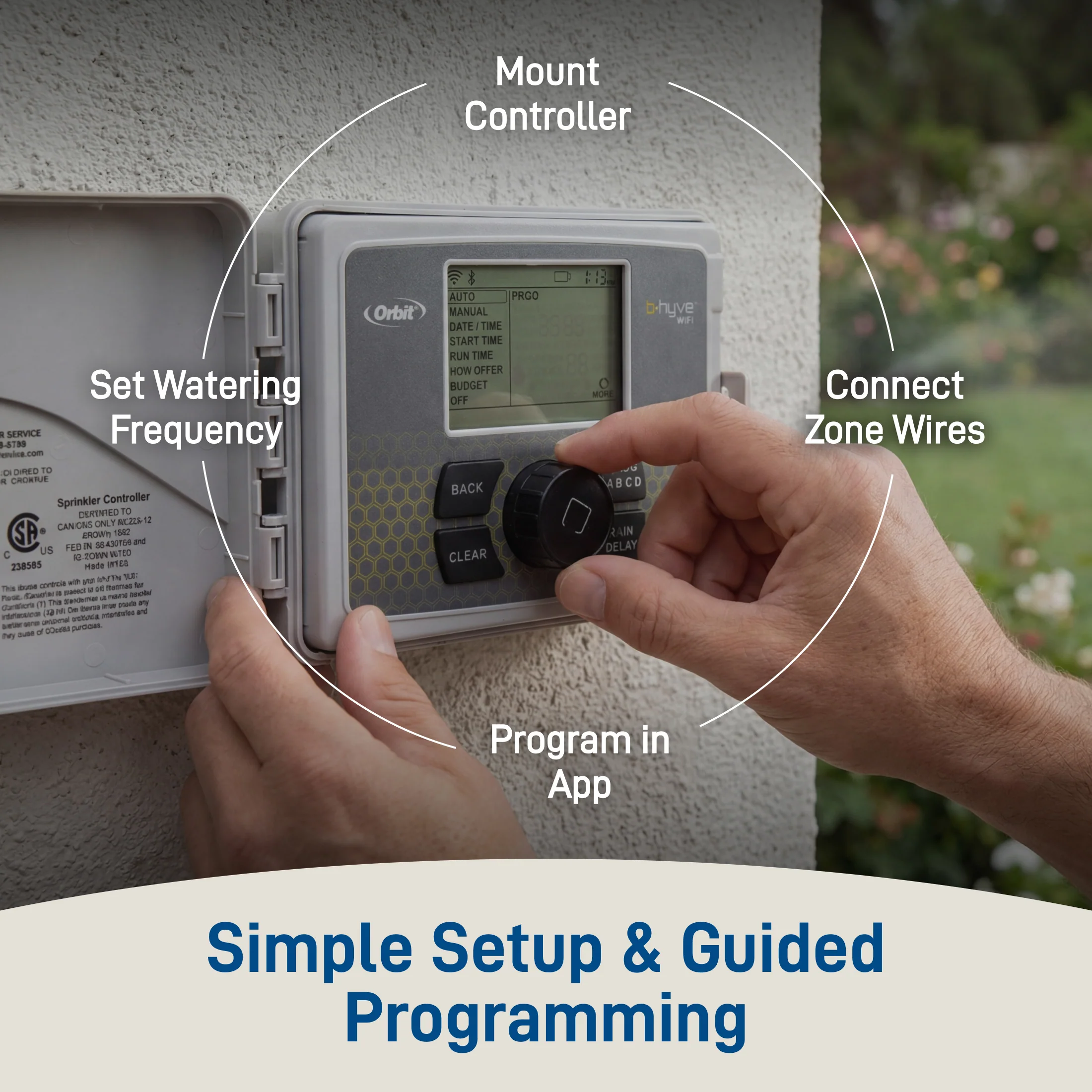 B-hyve Smart 6-Zone Indoor/Outdoor Sprinkler Controller Wi-Fi & Bluetooth | 57946 - Image 11