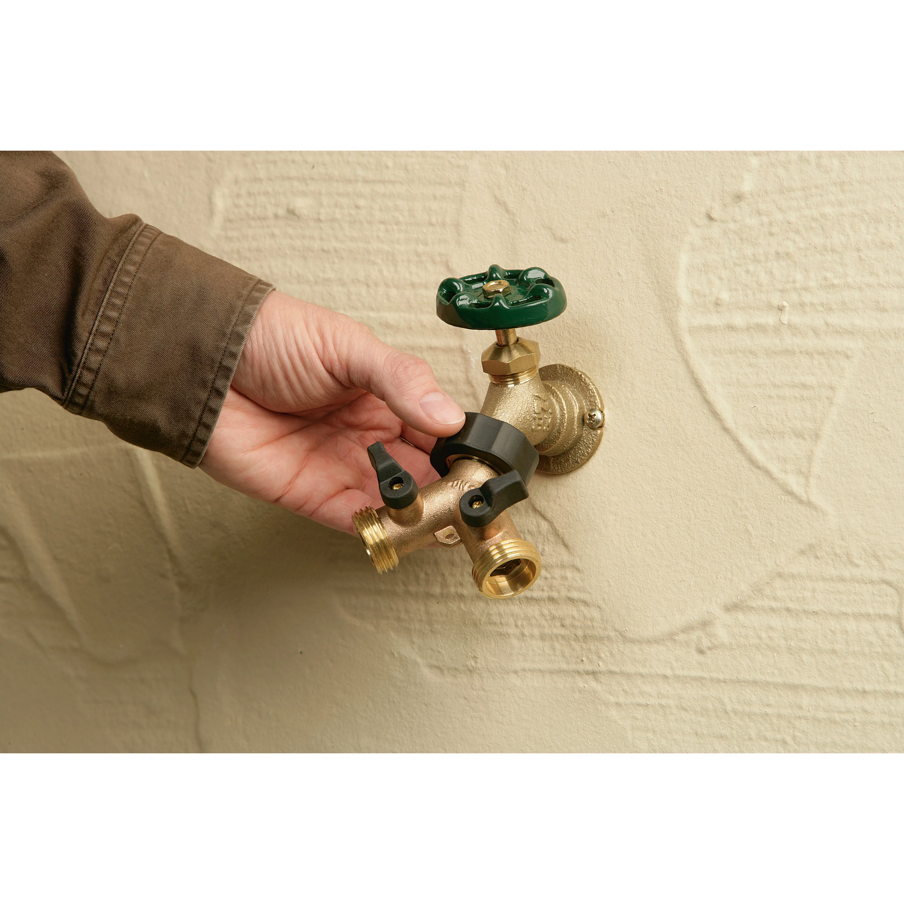 Brass 2-Way Shut-Off Hose Y Adapter 58249 - Image 2