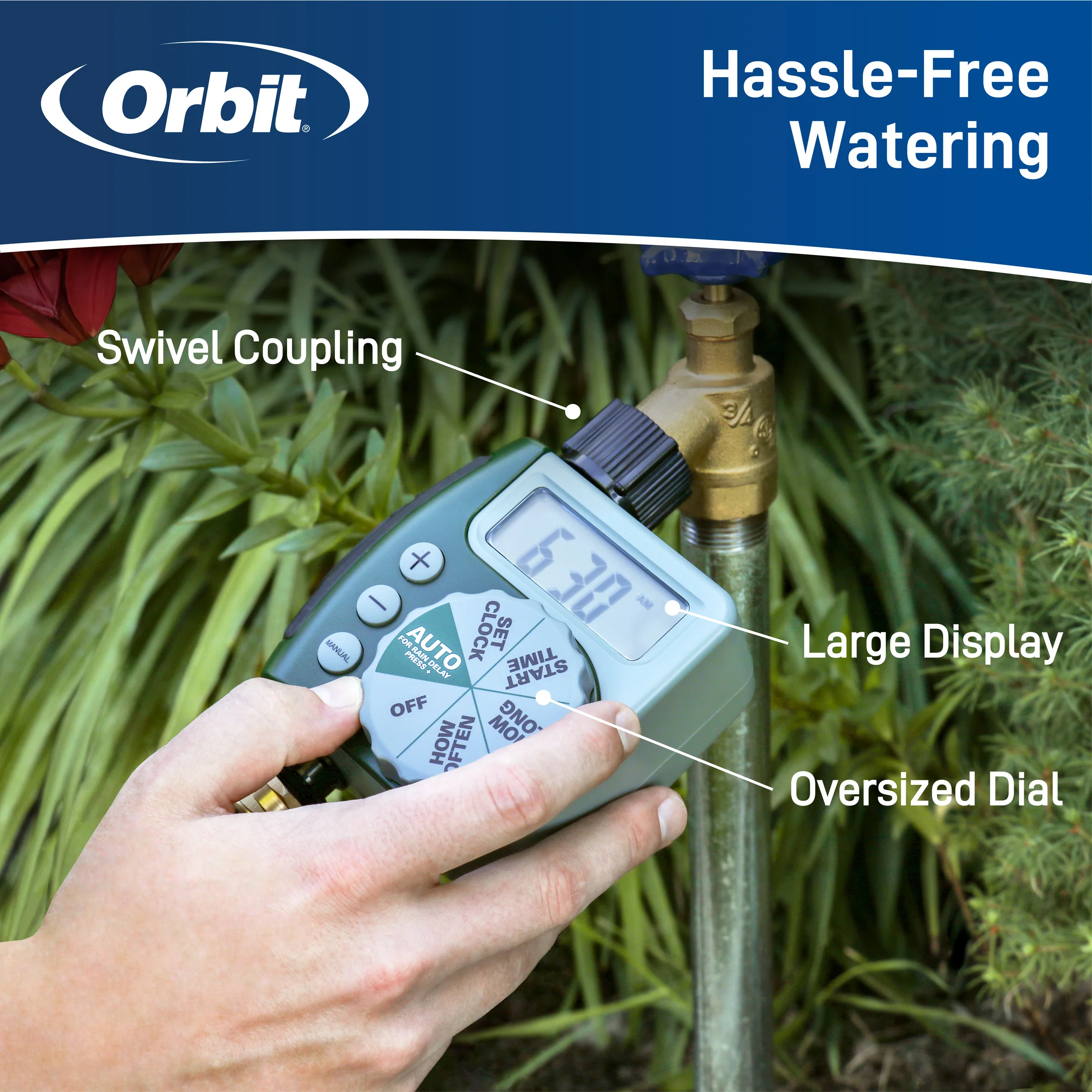 1-Outlet Programmable Hose Faucet Timer | Retail Packaging | 62061 - Image 9