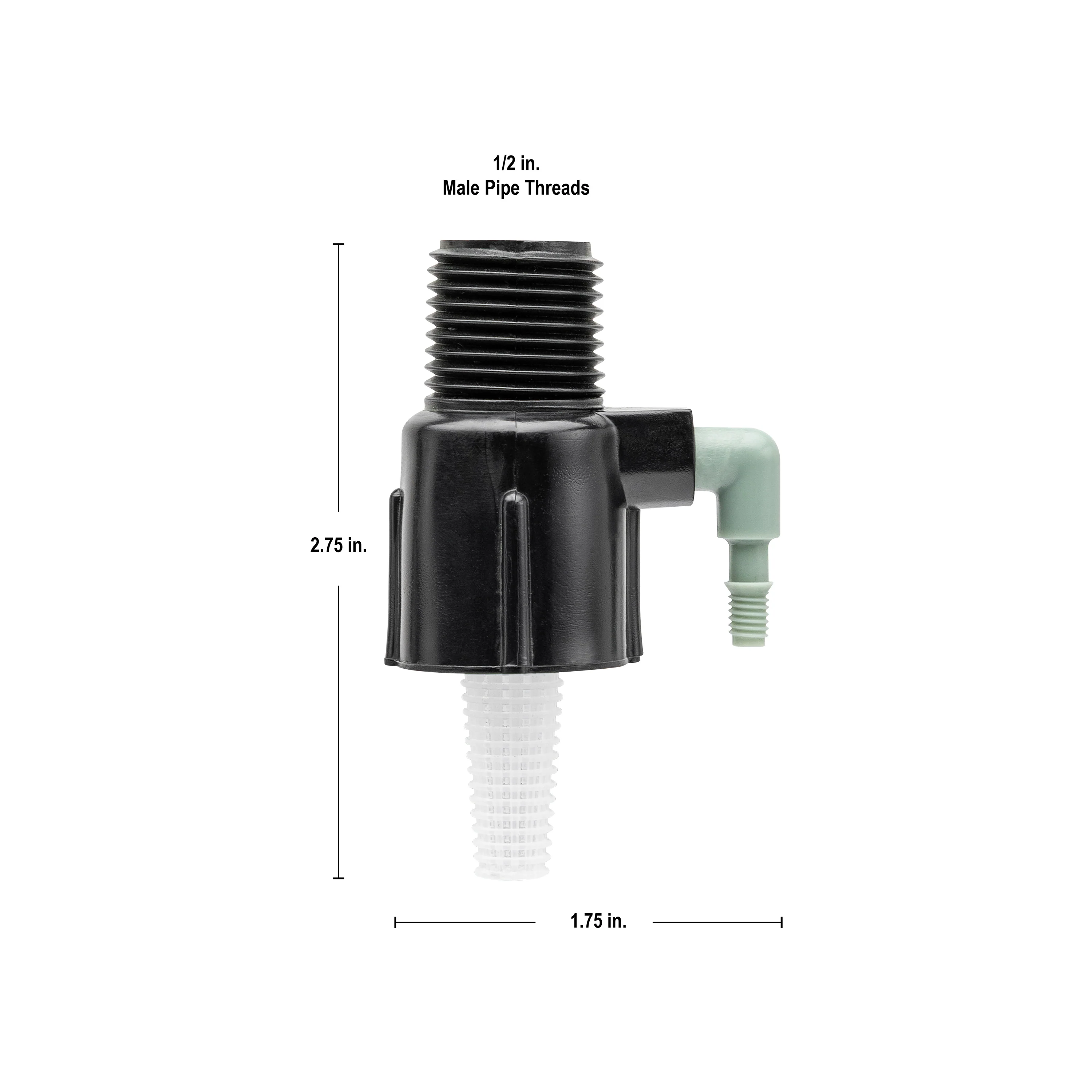 1/2" FPT x 1/4" Barb 1-Port Full Flow Drip Manifold 67050 - Image 6