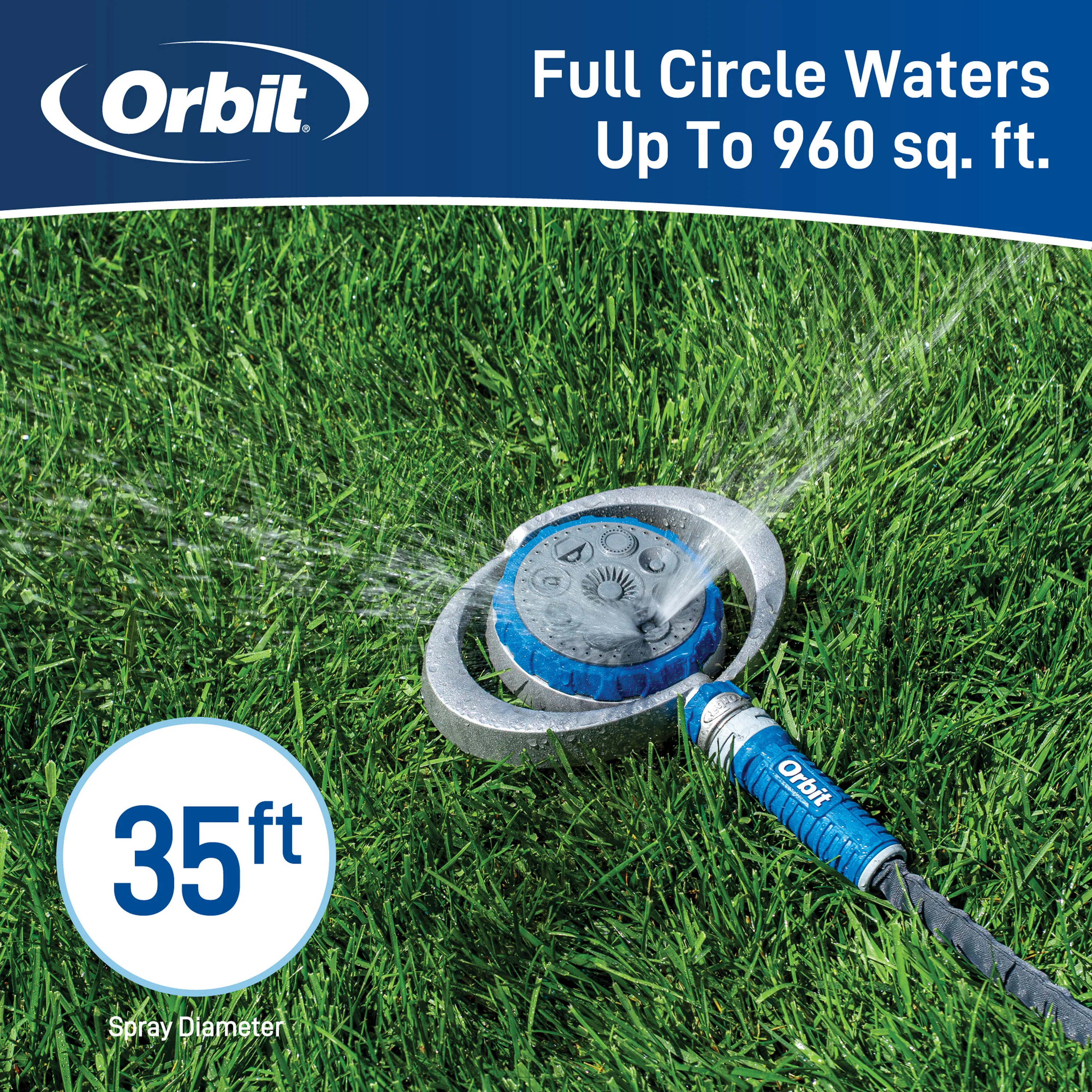Orbit Elevated 8-Pattern Metal Turret Sprinkler 28252 - Image 6