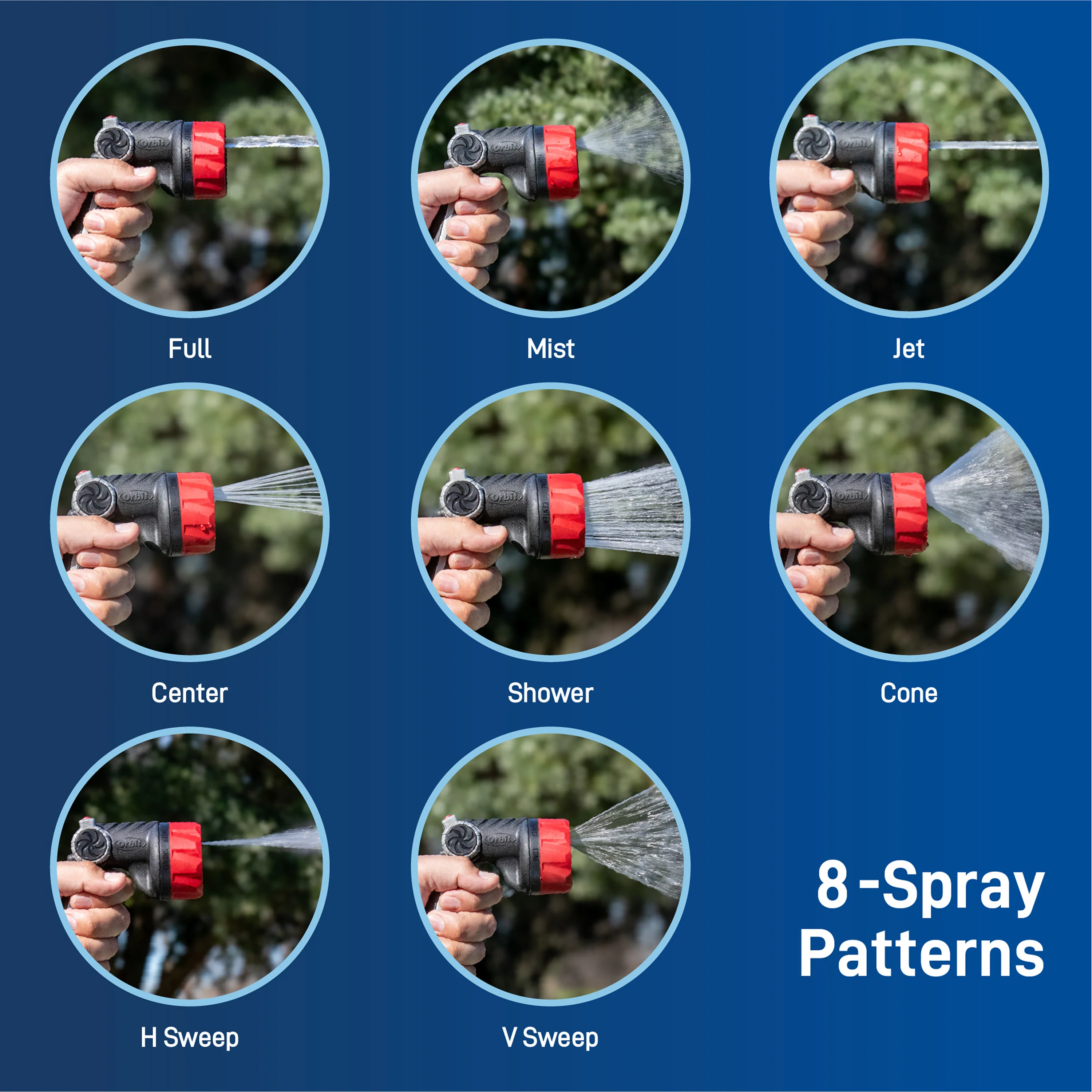 Pro Series 8-Pattern Thumb Control Nozzle 26812 - Image 3