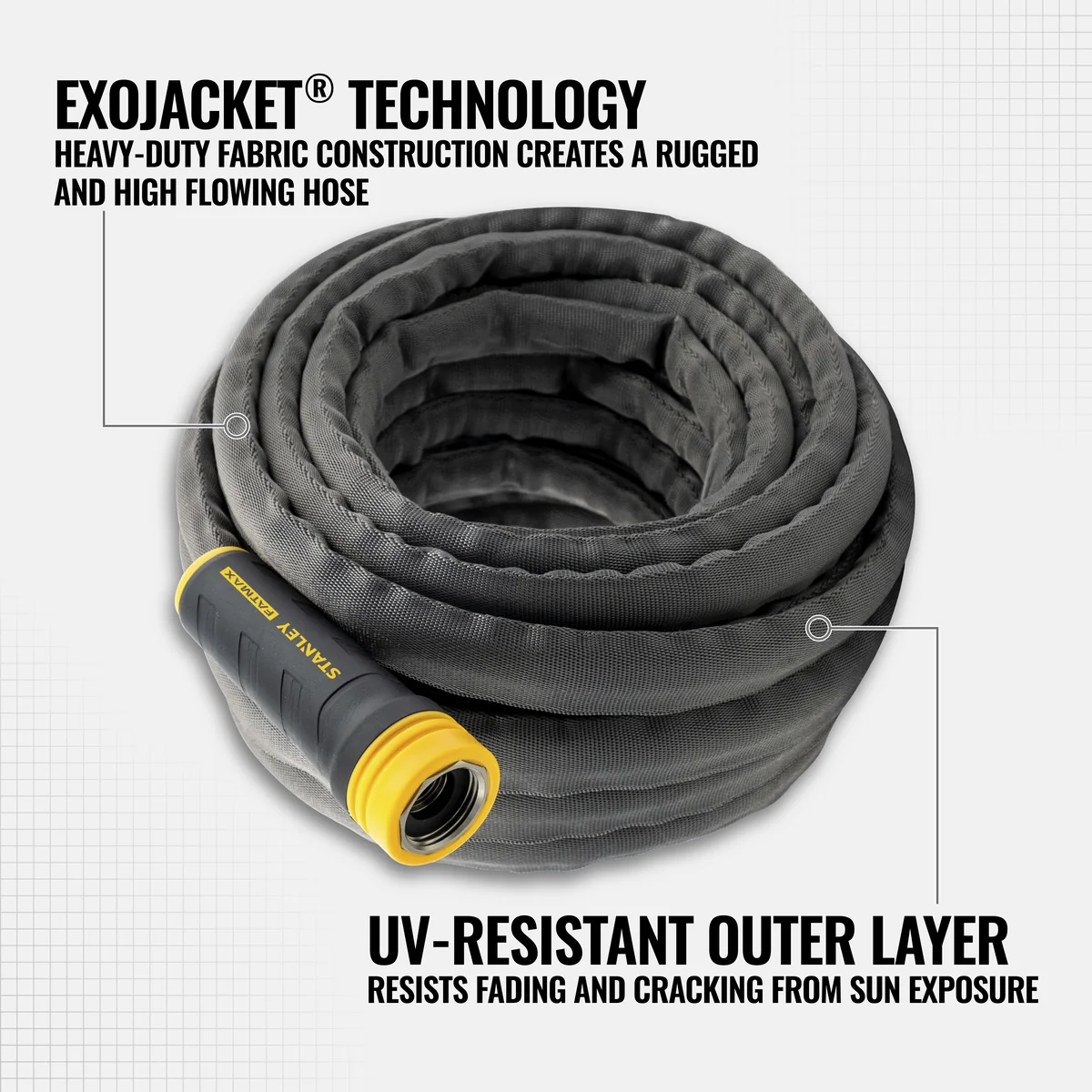 Stanley 100 ft x 5/8" Fabric Hose w/Swivel Coupling BDS90131 - Image 4